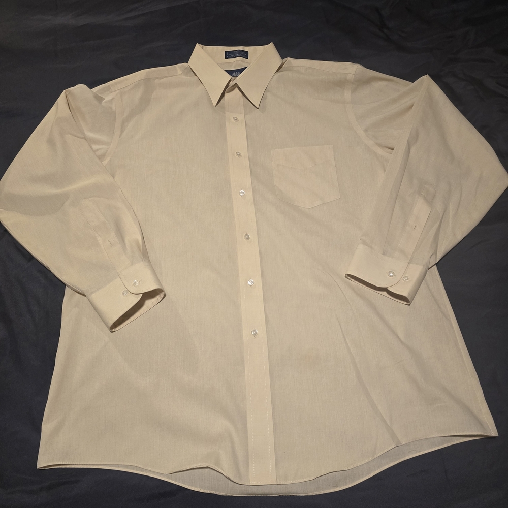 Stafford Men's Beige Dress Shirt